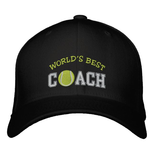 Casquette Brodée Meilleur entraîneur de tennis du monde (Devant)