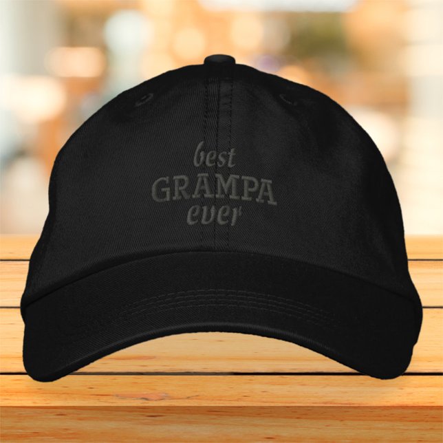 Casquette Brodée Meilleur Grampa jamais moderne Typographie simple (Créateur téléchargé)