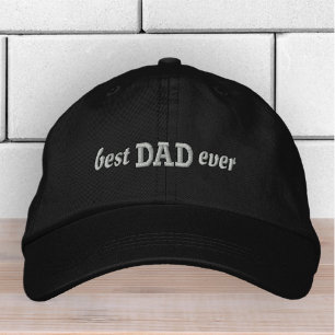 Casquette Brodée Meilleur Papa Jamais Moderne Typographie Simple