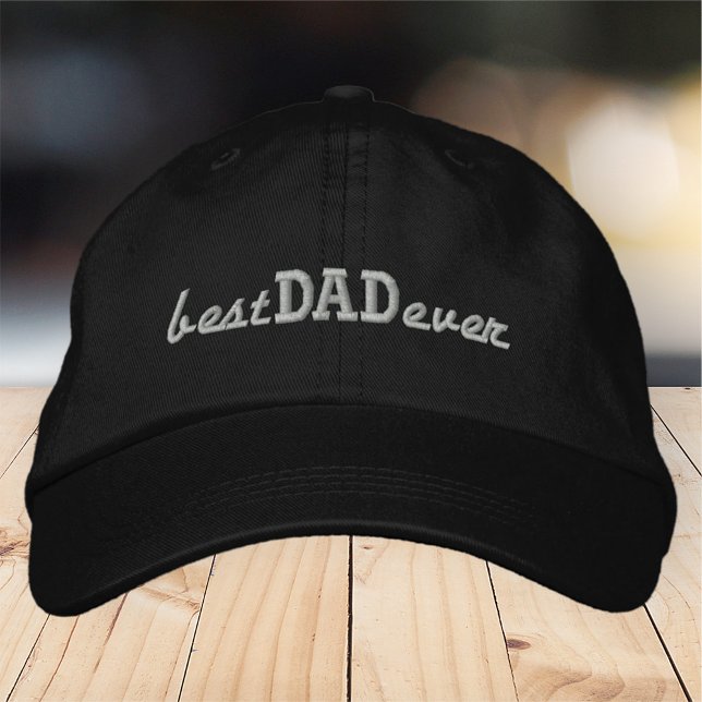Casquette Brodée Meilleur papa jamais simple Typographie moderne (Créateur téléchargé)