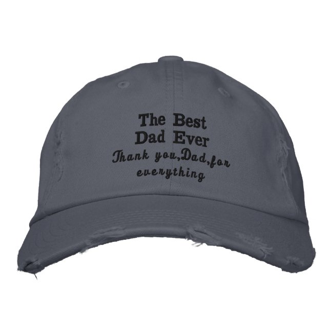 Casquette Brodée Meilleur Père Jamais- Fête des pères Ou Anniversai (Devant)