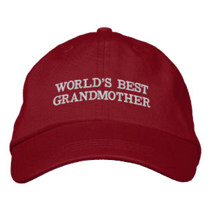 Casquette Brodée Meilleure grand-mère blanc texte personnalisé mign