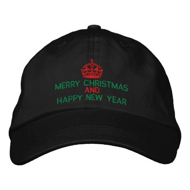 Casquette Brodée Meilleurs voeux pour le calme vert couronne (Devant)