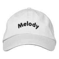 Mélodie adorable Chapeau brodé de couleur blanche
