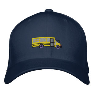 Casquette Brodée Mini broderie d'autobus d'école faite sur commande