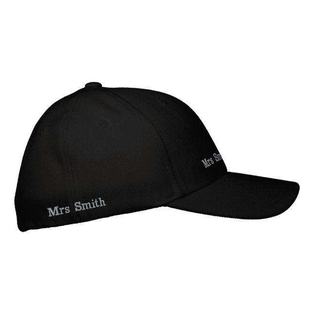 Casquette Brodée Mme Smith, Couple, Personnalisée M & Mme. (Droite)