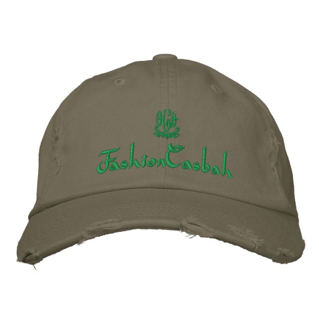 Casquette Brodée ModeCasbah Olive Green (Devant)