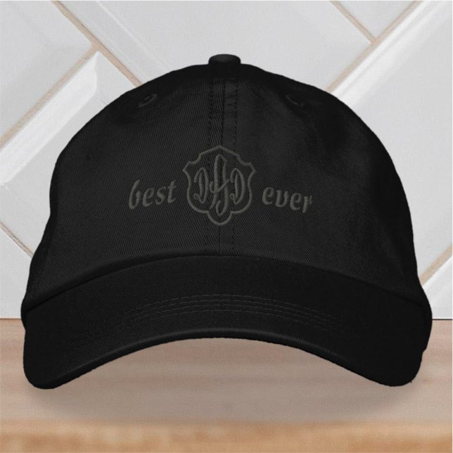 Casquette Brodée Moderne simple Monogramme meilleur papa jamais (Créateur téléchargé)