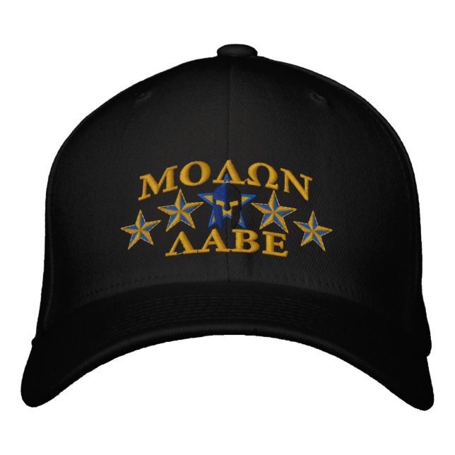 Casquette Brodée Molon Labe Spartan Warrior Cinq étoiles (Devant)