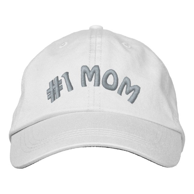 Casquette Brodée Mondes mignons Meilleur Numéro Un #1 Maman (Devant)