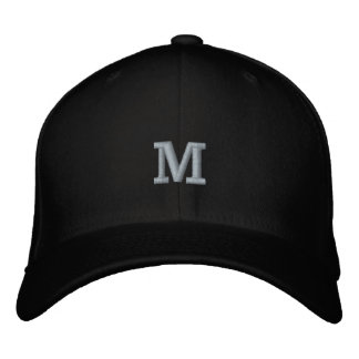 Casquette Brodée Monogram M Lettre Initiale Flexfit Laine 