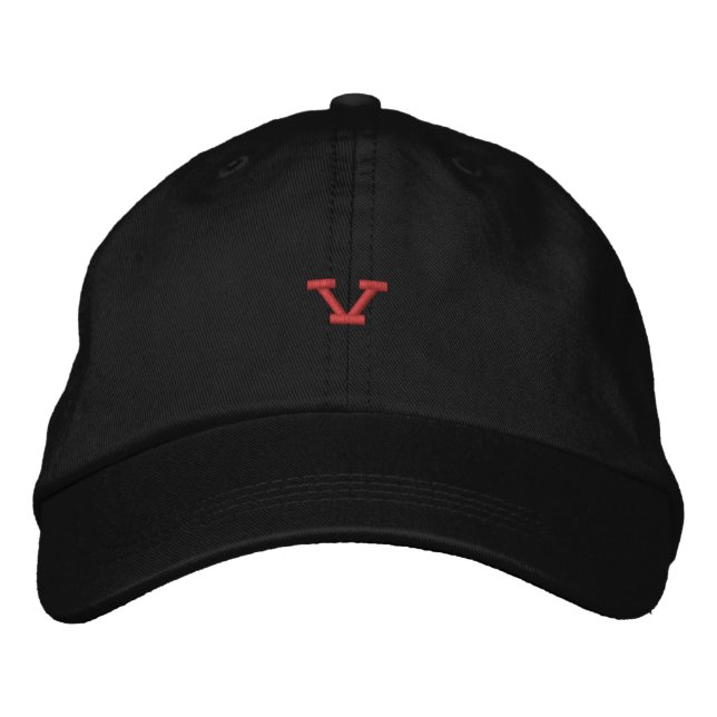 Casquette brodée monogramme initiale V en majuscul (Devant)