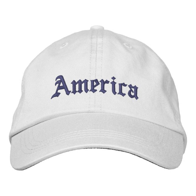 Casquette Brodée Monogramme personnalisé brodé America Country (Devant)