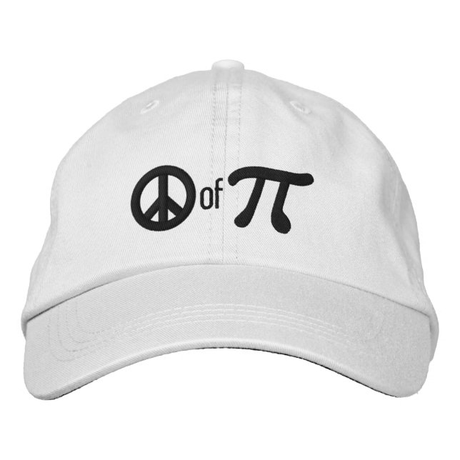 Casquette Brodée Morceau de tarte comme dans la paix de pi (Devant)
