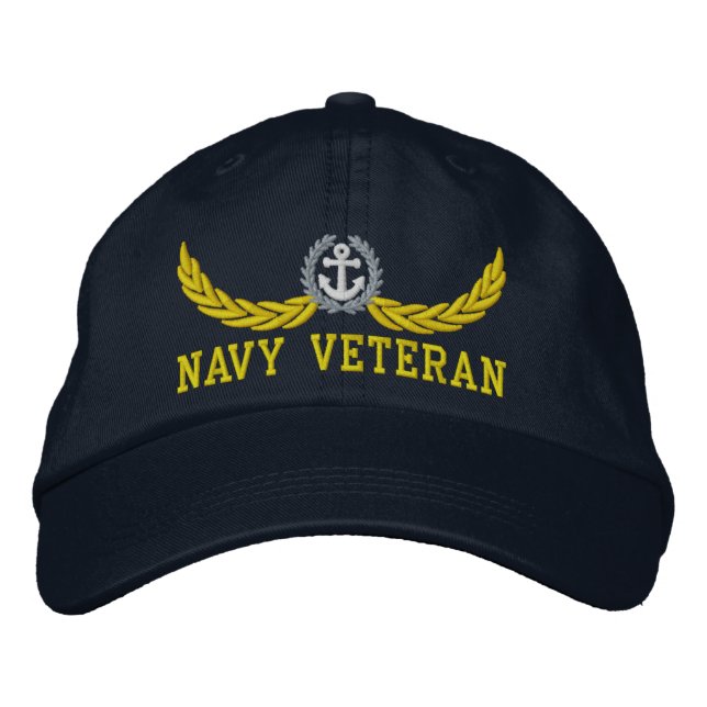 Casquette Brodée Motif marin et vétéran (Devant)