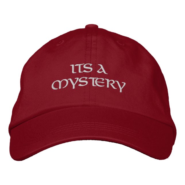 Casquette Brodée Mystère mystique Citation amusante Rouge (Devant)