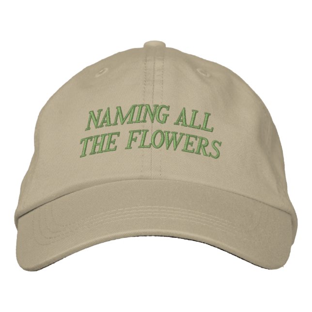 Casquette Brodée Naming All The Flowers  (Devant)
