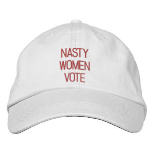 Casquette Brodée Nasty Woman Vote hot rose fuchsia personnalisée mo