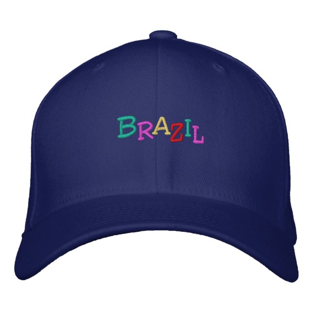 Casquette Brodée Nation_Brésil multicolore (Devant)