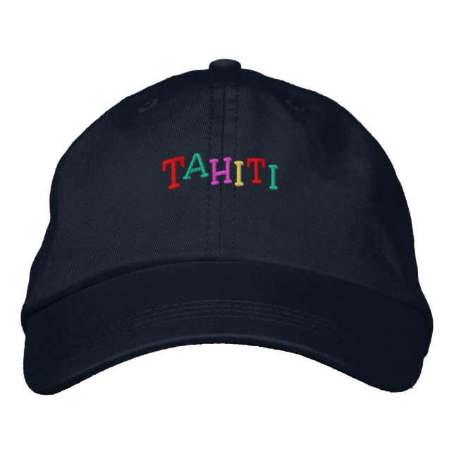 Casquette Brodée Nation_Tahiti multicolore (Devant)