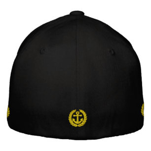 Casquette Brodée Navigation ou capitaine de yacht avec le motif