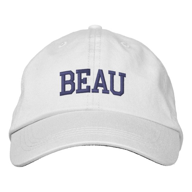 Casquette Brodée Navy Athletic Block Monogram Custom Name (Devant)