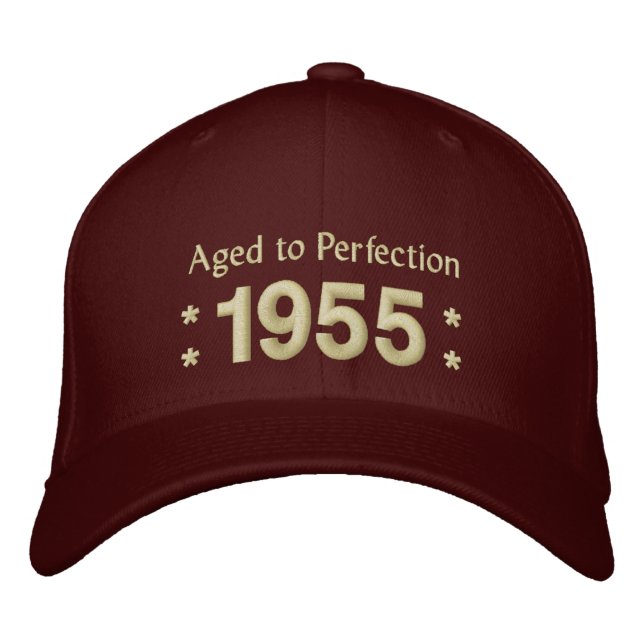 Casquette Brodée Né en 1955 AGED TO PERFECTION 60th Birthday V2E (Devant)