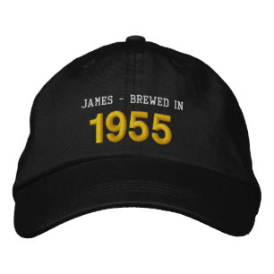Casquette Brodée Né en 1955 ou toute année 60e anniversaire V02A NO