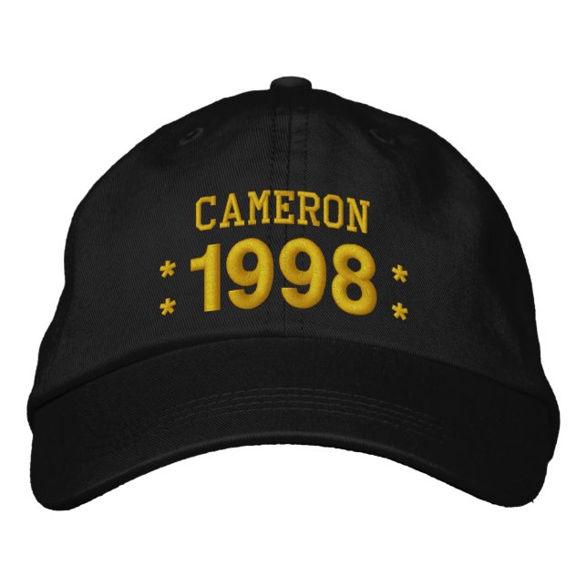 Casquette Brodée Né en 1998 ou toute année 21e anniversaire V09G BR (Devant)