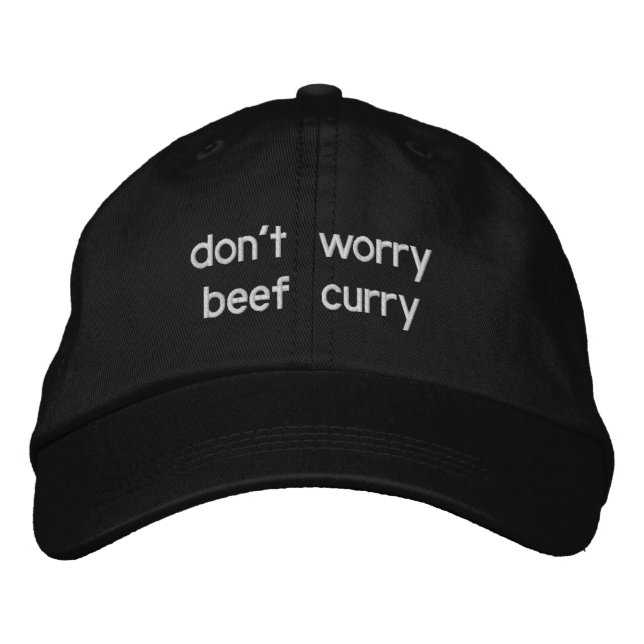 Casquette Brodée ne vous inquiétez pas du curry de boeuf (Devant)