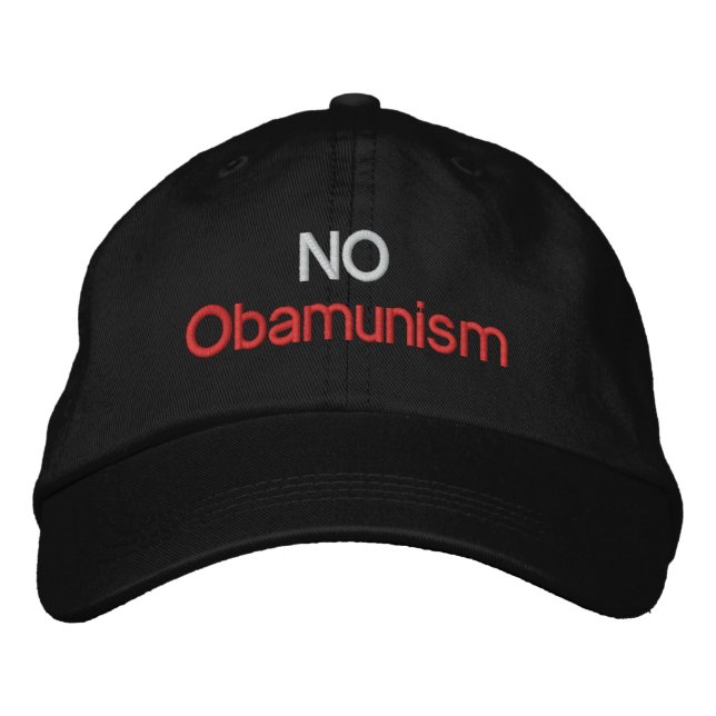 Casquette Brodée NO Obamunisme 1.0 (Devant)