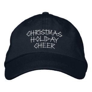 Casquette Brodée Noël Joie des Fêtes Parfait Chapeau Couleur Marine