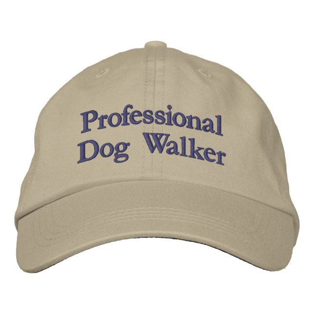 Casquette Brodée Nom commercial du marcheur de chiens professionnel (Devant)