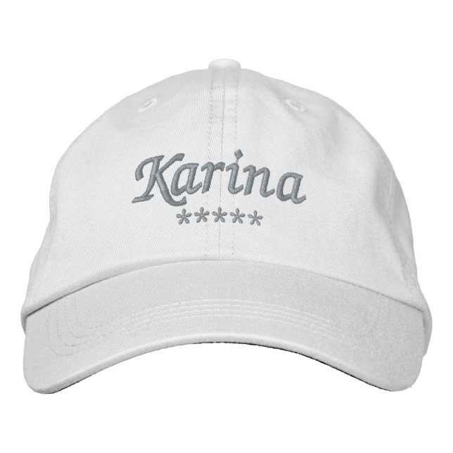Casquette Brodée Nom de la Karina (Devant)