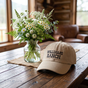 Casquette Brodée Nom de ranch personnalisé