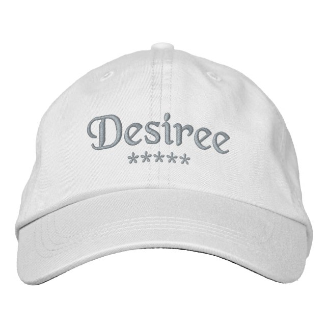 Casquette Brodée Nom du desiree (Devant)