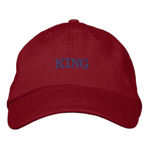 Casquette Brodée Nom du roi couleur de texte charbon foncé - Chapea
