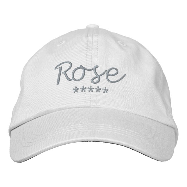 Casquette Brodée Nom du rose (Devant)