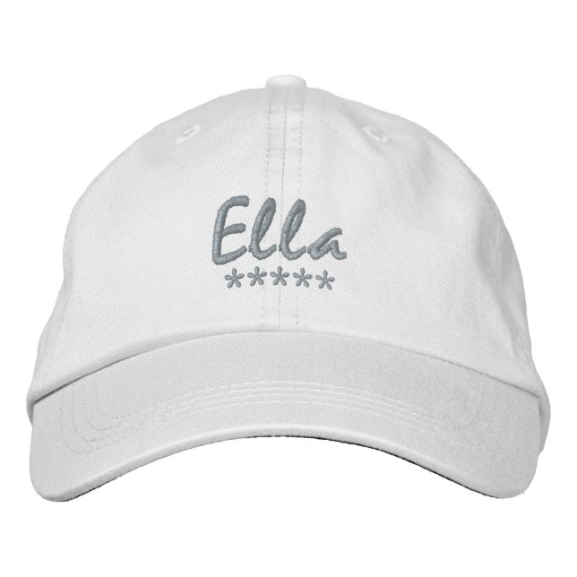 Casquette Brodée Nom Ella (Devant)