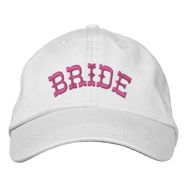Casquette Brodée Nom personnalisé BRIDE WHITE A07C7H (Devant)