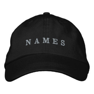 Casquette Brodée Nom personnalisé noir Simlpe