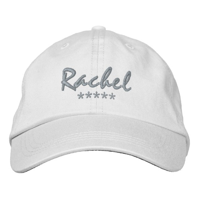 Casquette Brodée Nom Rachel (Devant)