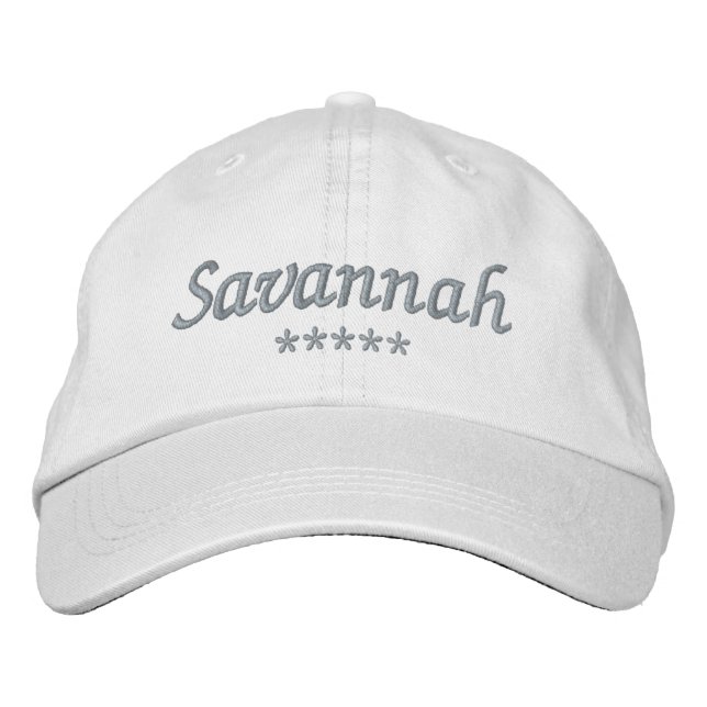 Casquette Brodée Nom Savannah (Devant)