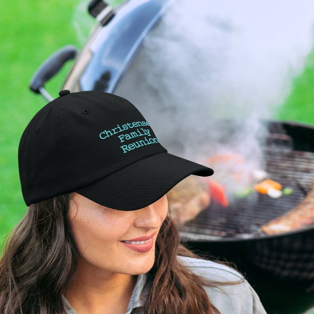 Casquette Brodée Nom sur Noir, Réunion de famille, (Créateur téléchargé)
