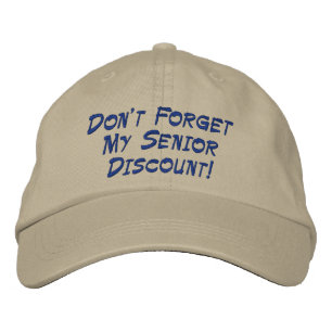 Casquette Brodée N'oubliez pas Mon rabais senior!
