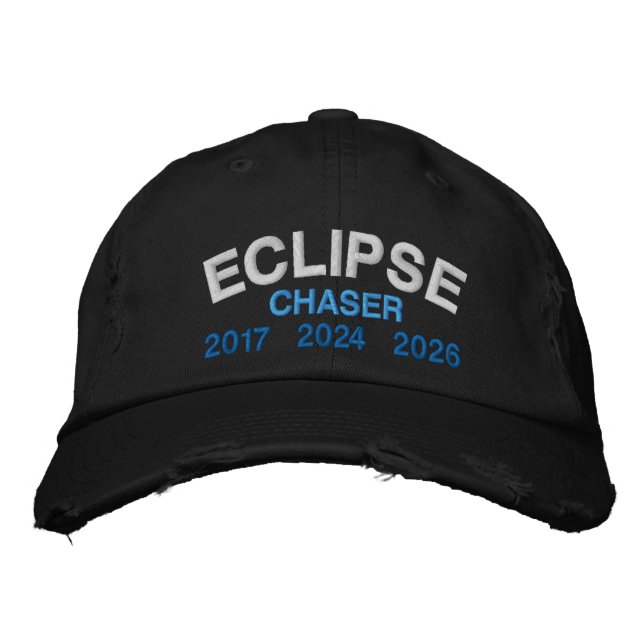 Casquette Brodée Official Eclipse Chaser Fun Saying Black (Devant)