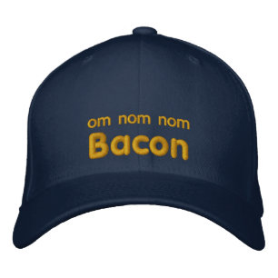 Casquette Brodée OM NOM NOM BACON Love