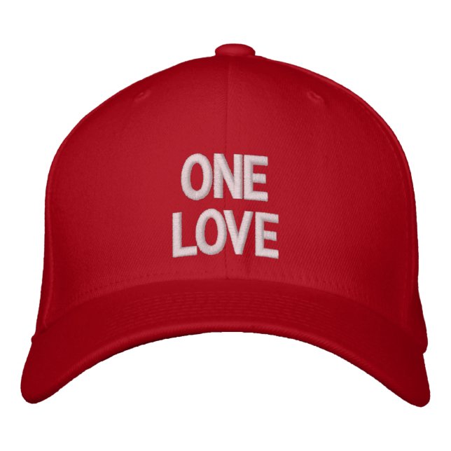 Casquette Brodée One Love Reggae Rastafari Roots Trucker Cap (Devant)