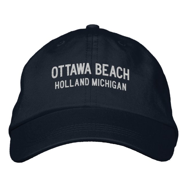 Casquette Brodée Ottawa Beach Michigan Embroidered Baseball Hat (Devant)