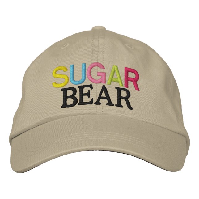 Casquette Brodée Ours de sucre par SRF (Devant)
